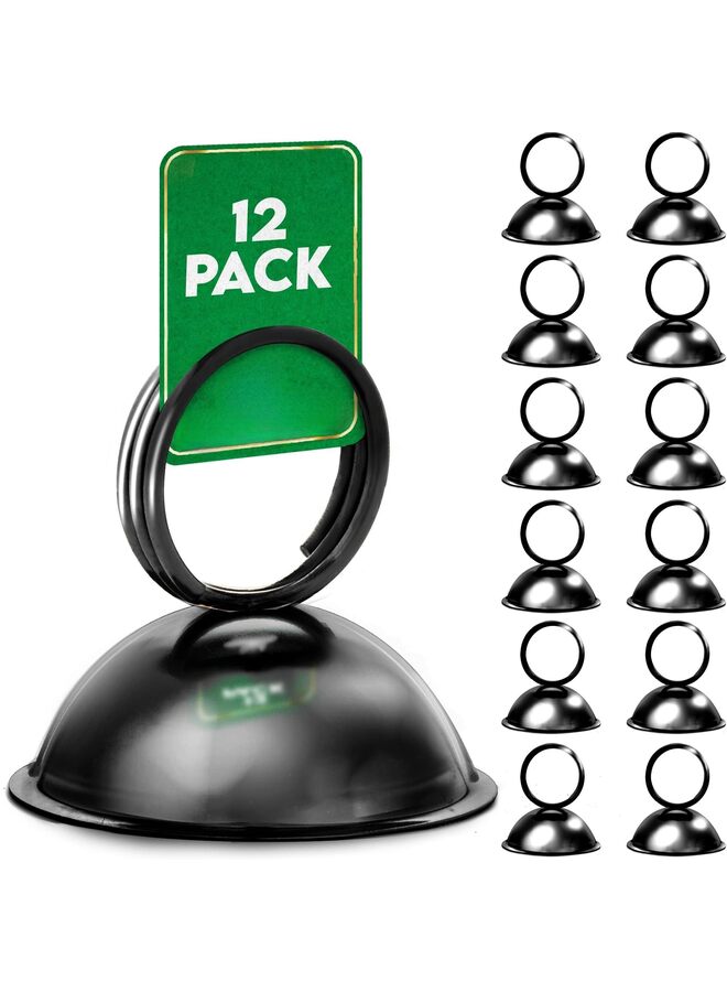 LAMAY 12PCS Place Card Holder, Table Cardholder Tabletop Menu Holder Harp-Clip Number Holder Recipe Holder Reserved Card Holder, Color,Gold - Image 1